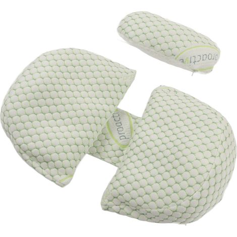 U-förmiges Seitenkissen für Schwangere, mit weicher Stütze, floralem Muster, ergonomischem Keilkissen, grün. (1/5)