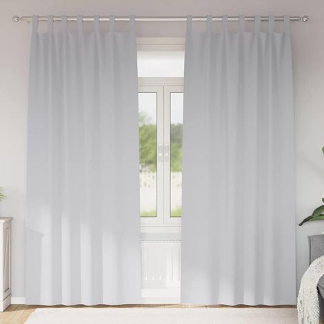 Verdunkelungs-Vorhänge mit Ringen 2 pcs Helles Grau