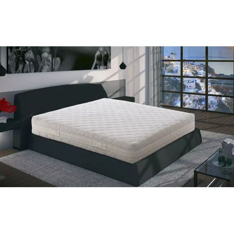 Matelas 160x200 à mémoire de forme - AMOVIBLE - Mémoire de 4 cm - Anatomique - Antibactérien - Anti-acariens - 100% Made in Italy