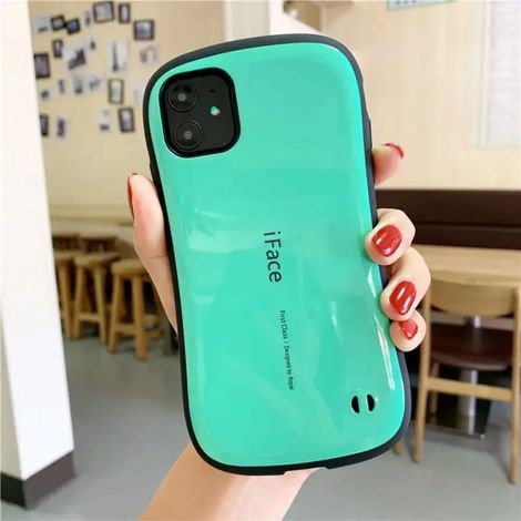(Vert menthe, iPhone 17) Coque rigide brillante classique haut de gamme, coque arrière en plastique antichoc, protection intégrale