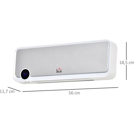 Heizlüfter zur Wandmontage 2000W mit Fernbedienung, 3 Betriebsmodi, LED-Display 12h Timer (1/5)