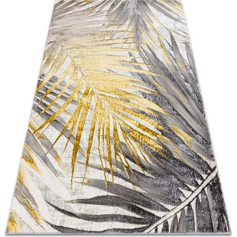 Tapis BLISS Z217AZ276 doré / gris - Feuilles de palmier, moderne, structurel yellow 160x220 cm