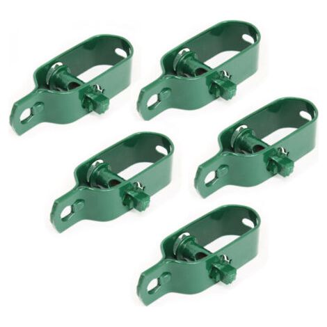 Lot de 5 tendeurs en acier galvanisé plastifié N°2 pour fil de grillage ou autre (1/4)