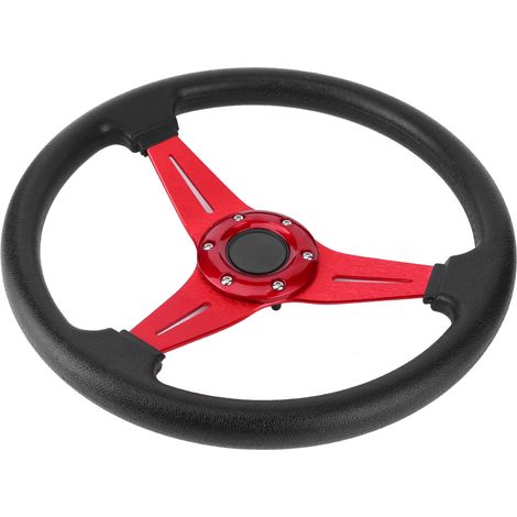 350 mm/14 Zoll Rennwagen-Driftlenkrad, universelles modifiziertes Zubehör, Rot (1/5)
