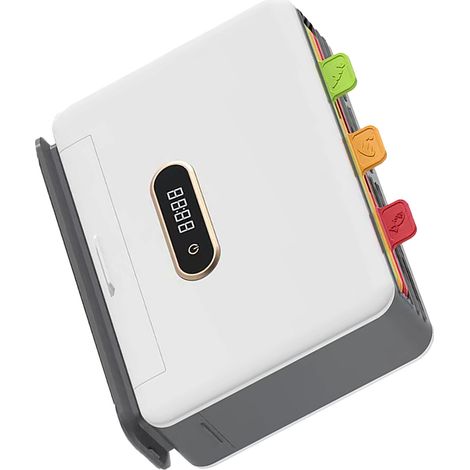 Porte-couteaux intelligent avec rangement pour planches à découper, nettoyage UV, porte-ustensiles de cuisine intégré pour plan de travail, blanc (1/5)