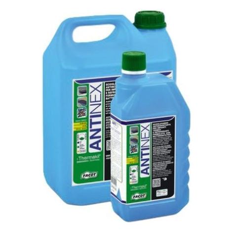 Additivo sciogli fanghi 1 litro con biocida per impianti termici e refrigeranti conforme uni 8065:2019 facot antinex+thermakil antinex1000e