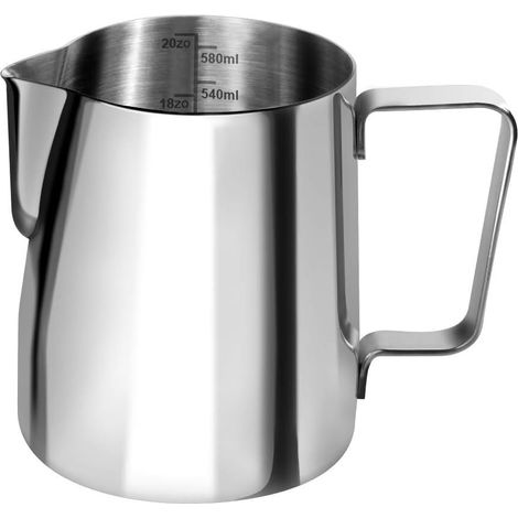 Pitcher À Lait - Acier Inoxydable 304 - 350 Ml - Pour Création De Latte Art Et Émulsion Du Lait - 1 Pièce (1/5)