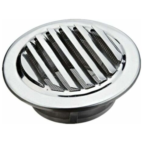 Acier Inoxydable Rond Aération, Ventilation Grille Rond Échappement Grille pour Garder Air Circulation pour Salle de Bain Bureau Espace Tete (80/100/120 CM ) Acier inoxydable 304- 80mm