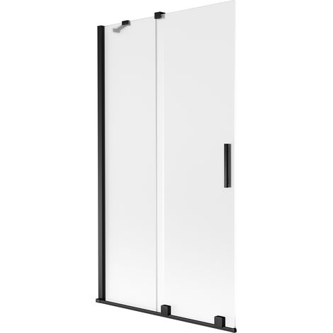 Mexen Velar mampara de ducha corredera de 2 hojas 100 x 150 cm, escarchada, negra - 896-100-000-31-70 (1/2)