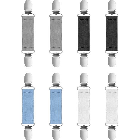 Lot de 8 Pinces à Cardigan Argentées Réglables, Clips de Serrage en Nylon pour Pulls, Châles et Manteaux (1/5)