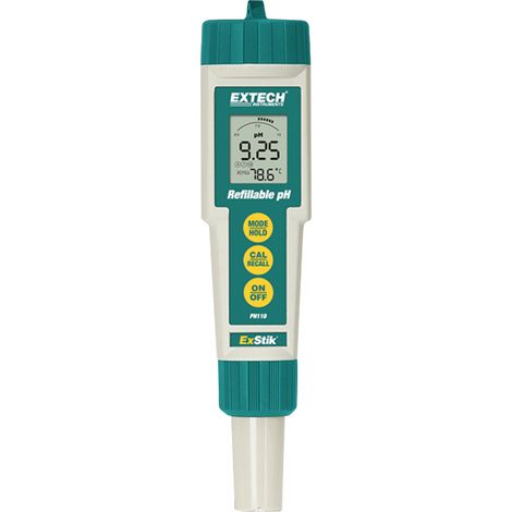 Extech PH110 pH-Messgerät pH-Wert, Temperatur