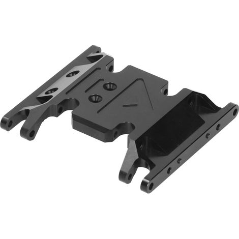 Getriebehalterung aus Aluminiumlegierung, kompatibel mit Axial SCX10 II 90046, 90047 und 90075 RC-Cars (schwarz). (1/5)