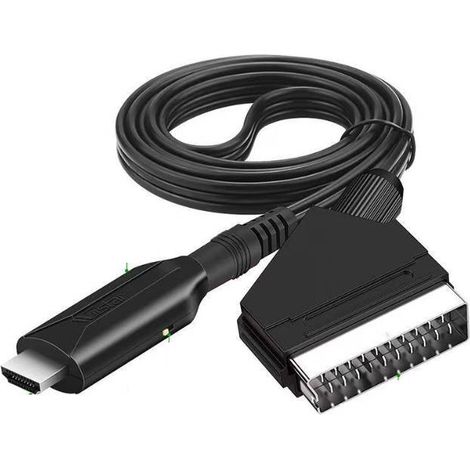 Convertidor de SCART a HDMI para televisores Full HD 720P/1080P, convertidor de cable HDMI a SCART (1/5)