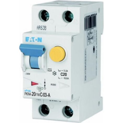 Eaton pkn4-20/1n/c/03-a interruttore magnetotermico mtd 1n 20a c 0,3a classe a 4500k