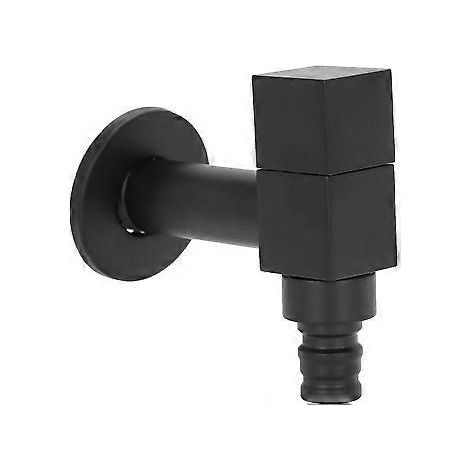 Quadratischer Wasserhahn, komplett aus Kupfer, Einzel-Kaltwasserhahn für Waschmaschinen