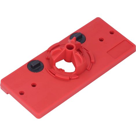 Gabarit de perçage pour scie cloche de 35 mm, guide de perçage, outil de poinçonnage et de localisation pour le travail du bois (rouge) (1/5)