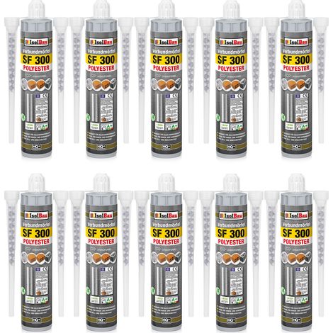 Verbundmörtel SF 300 Injektionsmörtel 12 x 300 ml Montagemörtel 24x Mischer (1/5)
