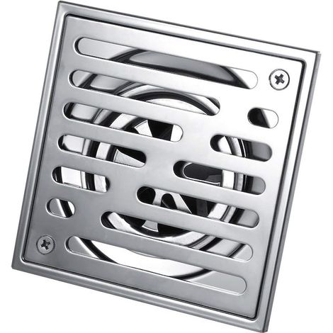 Siphon de sol pour stomie inattendue, conception avec filtre, diamètre apparent, pour salle de bain, cuisine, garage, labyrinthe (1/5)
