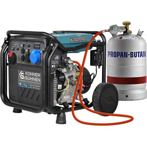 Dual-Fuel Inverter Stromerzeuger Könner & Söhnen KS 8100iEG, 8,0 kW, Benzin/LPG, Elektrostart (1/10)