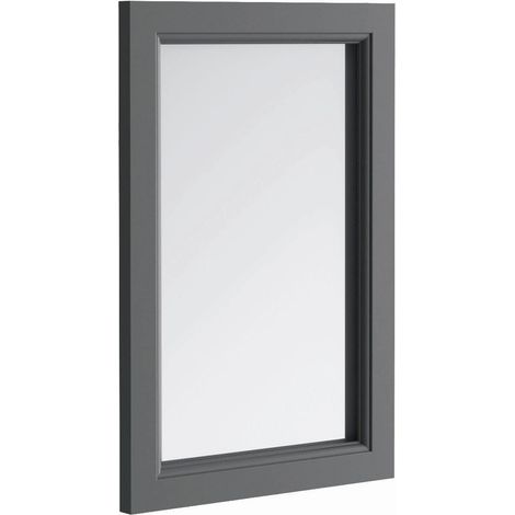 Orbit Harrogate Bathroom Mirror 900mm H x 600mm W - Spa Grey