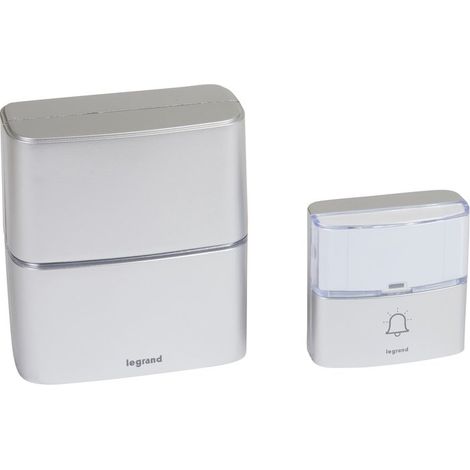 Legrand – Kit carillon radio sans fil Sérénité – Alimentation par piles AA – Installation murale ou posée – 30 mélodies personnalisables