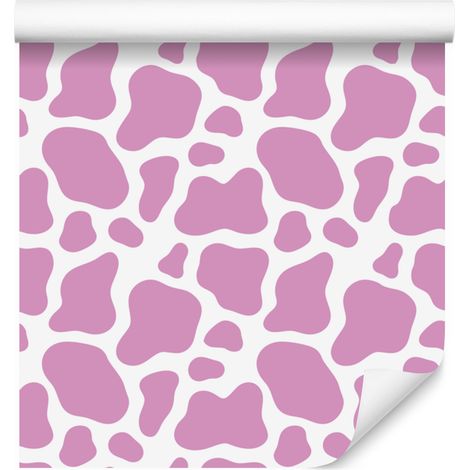 Papel pintado Cow Patches rosa empolvado, centro rosa empolvado 50x1000 cm (1/5)