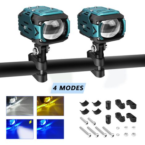 Fari fendinebbia a LED per moto, 180W 27.000 lm, 4 modalità di illuminazione, luci ausiliarie impermeabili con kit di staffa di montaggio, compatibili con trattore, camion, ATV, UTV, SUV, barca, 1 cop (1/5)