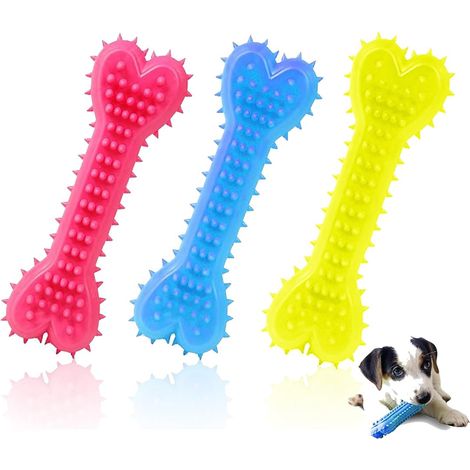 Lot de 3 jouets ésistants aux mosues pou chiots et chiens de taille moyenne et gande. (1/4)