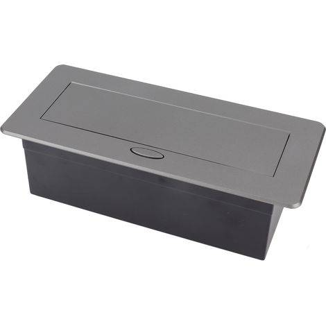 Multiprise encastrée 3 prises UE ignifugée et étanche 250 V gris foncé (1/5)