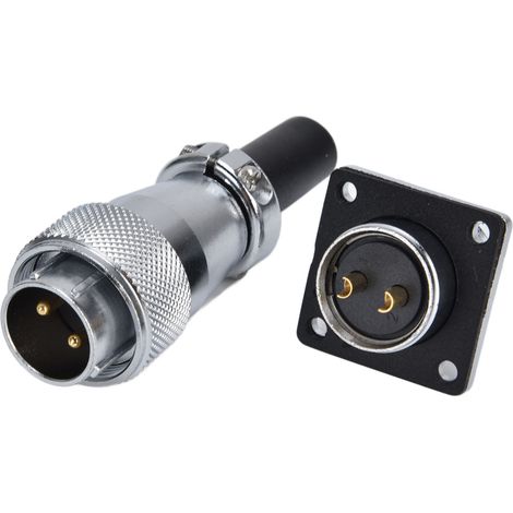 Luftfahrtstecker, wasserdichte 2-polige Buchse, LED-Industriegeräte, 500 V, WS20 (1/5)