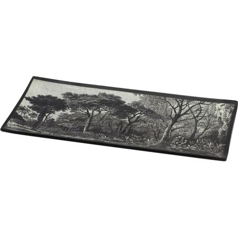 Vide-Poche en Verre "Black Forest" 21cm Noir (1/3)