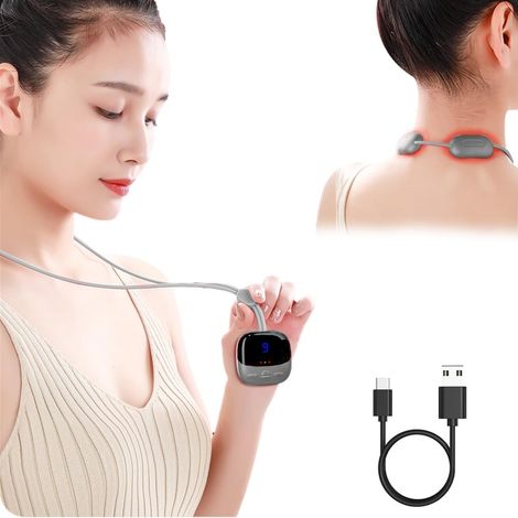Masseur Cervical, Mini Masseur de Cou Electrique, Massage Cervicales et Cou Portable, Masseur Cervicales et Cou Chauffant pour la Maison, le Bureau, les Voyages Cadeaux pour Meres Papa Femme Homme (1/5)