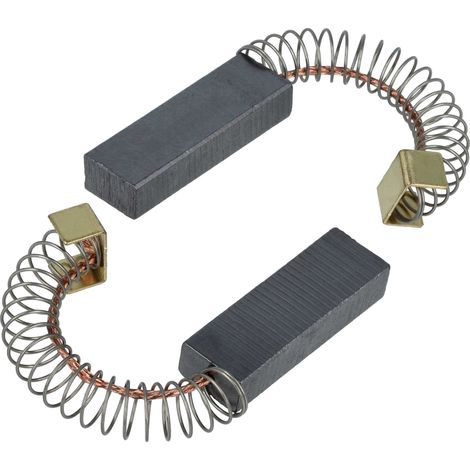 vhbw 2x balais charbon 6 x 10 x 31 mm remplace Kärcher 6.610-195.0 pour aspirateur humide / à sec + ressort