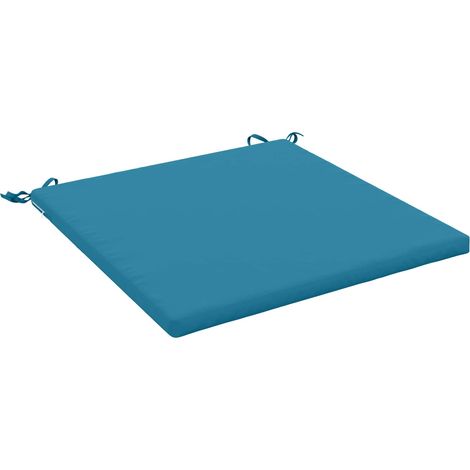 Coussin de siège 1 pièce SOEST 100 % polyester Bleu clair vidaXL