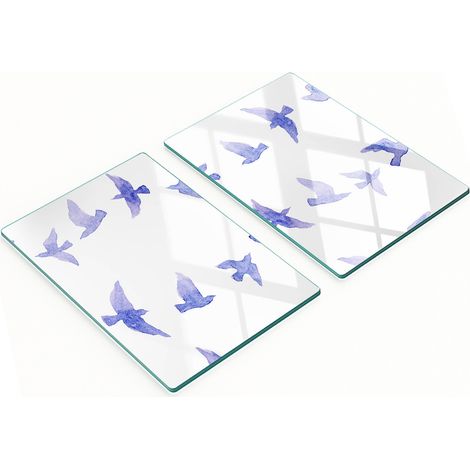 Tablas decorativas de cristal con forma de golondrina para servir aperitivos, 2 x 40 x 52 cm