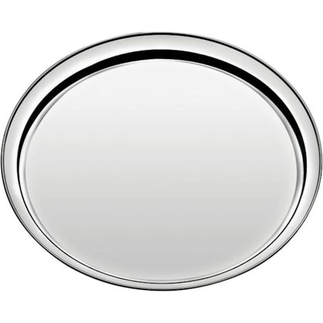- Buena rundes Serviertablett Ø30cm. Edelstahl.