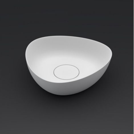 Vasque à poser blanc mat OVIEDO RIHO 41x41 cm solid surface (1/5)