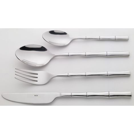 Jean Dubost Créations 89700.24, Bambù, Set 24 posate, acciaio inox