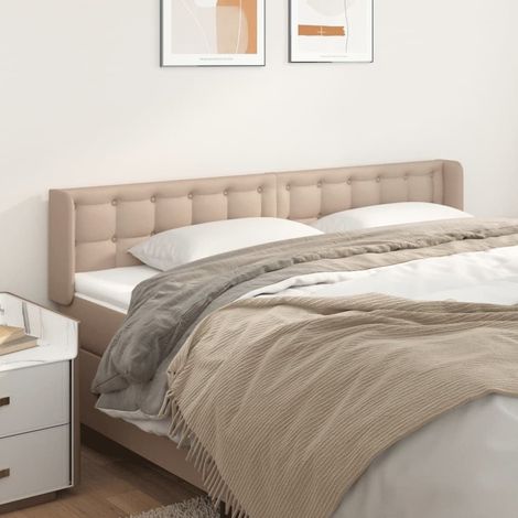 Kopfteil mit Ohren Cappuccino-Braun 183x16x78/88 cm Kunstleder (1/5)