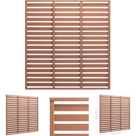 Maison Exclusive -  Zaunplatte WPC 180x180 cm Braun (1/4)
