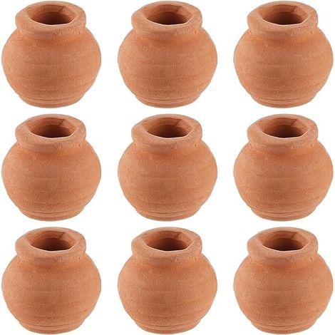 10 Pots Miniatures en Argile pour Jardinière Mini Pots de Fleurs en Terre Cuite pour Plantes Succulentes pour Jardin de Fées Bricolage Décoration de Rebord de Fenêtre Crèche Cadeaux (1/5)