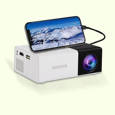 YG300 Mini-Projektor, geräuscharmer tragbarer Full HD 1080p-Filmprojektor für Heimkino, Videoprojektor kompatibel mit Laptop/DVD/Telefon/HDMI/USB/Gaming/PC/Audio usw. (1/5)