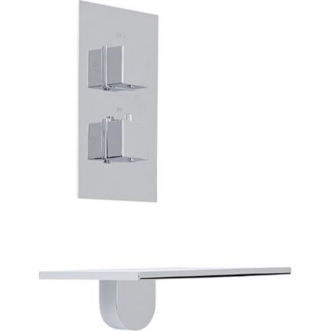 Pomme de douche Cascade & Mitigeur thermostatique encastrable (1/4)