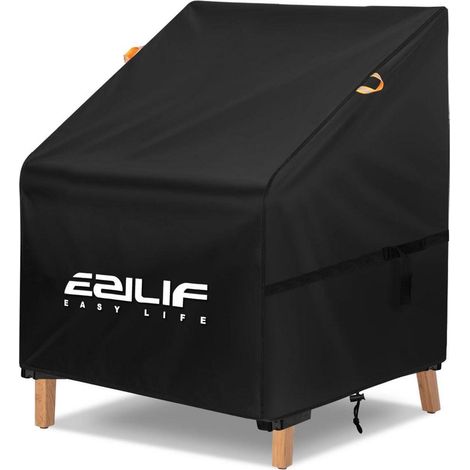 Housse de chaise de jardin 420D Oxford 80x85x60/90cm, imperméable, anti-UV, résistante au vent (1/5)