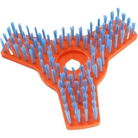 Brosse de nettoyage en nylon pour tondeuse à gazon, accessoire de nettoyage pour allée, balayeuse, outil de retrait des débris de trottoir pour sol extérieur, tête dure (A) (1/4)