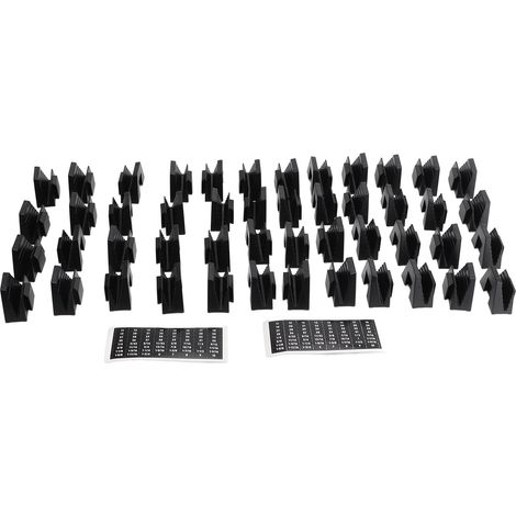 Porte-clés modulaire, 48 pièces, organisateur magnétique pour établi, atelier, entrepôt, noir. (1/2)