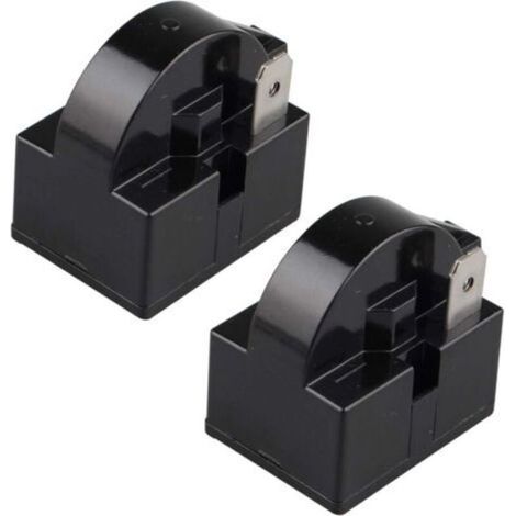 Lot de 2 relais de démarrage PTC 15 Ohm 220 V à une broche PTC pour réfrigérateur congélateur et compresseur Noir（1 pied） (1/5)