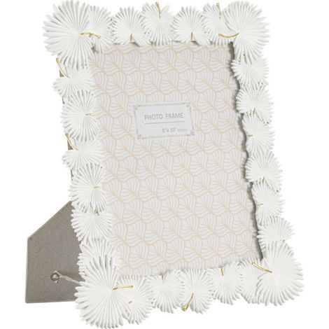 Cadre Photo Déco "Feuilles de Palmier" 20x25cm Blanc
