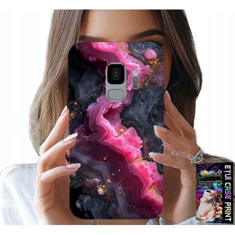 Custodia per Samsung Galaxy S9 - retro effetto marmo rosa, motivi alla moda (1/5)