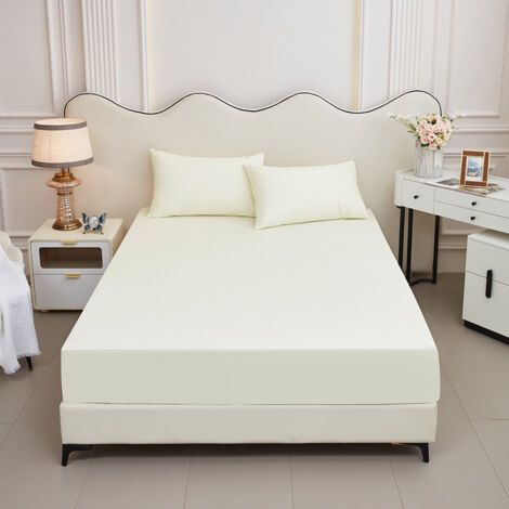 Housse de matelas imperméable double couche en TPU poncé de couleur unie, douce pour la peau, housse de protection pour matelas à urine, housse anti-poussière (1/3)